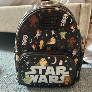 Disney Black and White Star Wars Bags with Chibi Characters Loungefly